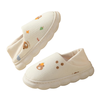 施贝柔 月子鞋秋冬季厚底鞋产后月子棉拖鞋包跟产妇防滑38