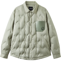 gxgjeans 男士轻薄款衬衫式短款羽绒服