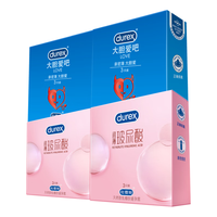 杜蕾斯（durex）小水库玻尿酸避孕套 超薄裸入001延时凸点套男用成人计生用品 玻尿酸love【12只】超薄玻尿酸6+love6