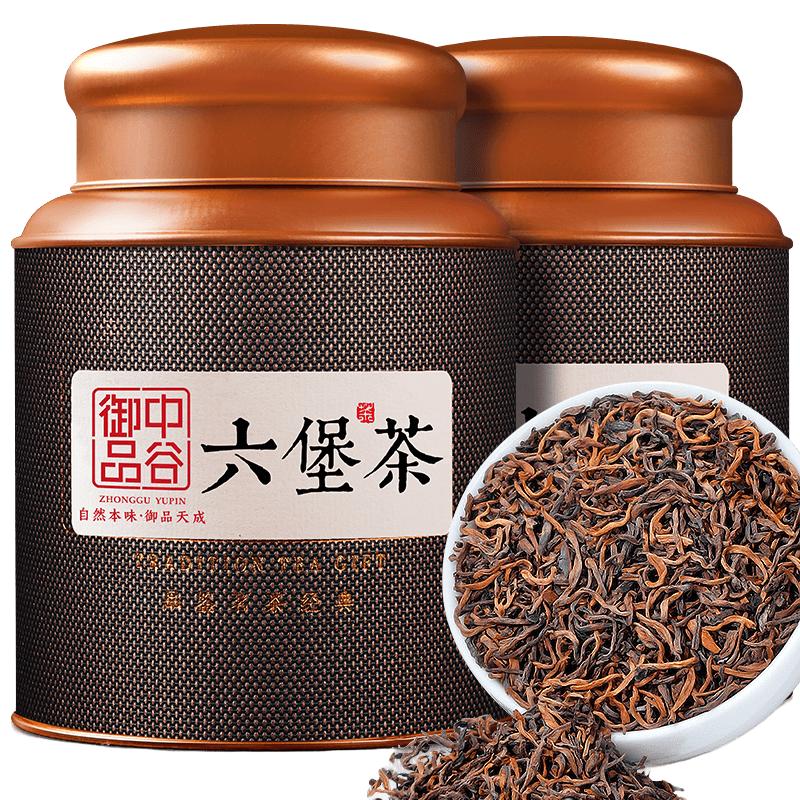 中谷御品茶叶 六堡茶黑茶 2016年特级窖藏广西梧州散茶熟茶茶叶礼盒500g