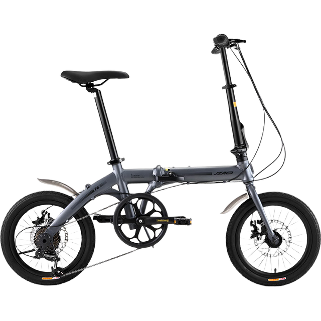 移动端、京东百亿补贴：京东京造 F6折叠自行车禧玛诺7速铝合金16英寸成年人通勤单车太空灰