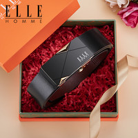 男士皮带男真皮无牙自动扣腰带 金色-902041 130cm