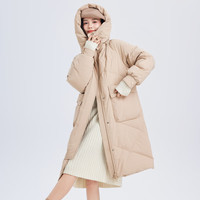 雪中飞 女士中长款羽绒服  卡其色|7101 L /165/88A
