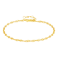 中银金行 行金银中黄金手链999足金水波纹素圈金手链计价新年 水波手链 约2g 多退少补