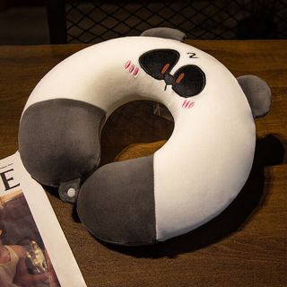 物枕居u型记忆枕棉颈椎护颈枕可爱抱旅行脖枕飞机护脖子靠枕u形枕头 熊猫U型枕 30*28cm