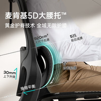 HBADA 黑白调 P2 Max 人体工学椅 曜黑 脚托款