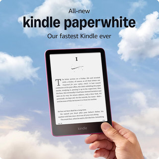 Kindle亚马逊Paperwhite6 12th Gen代电纸书阅读器7英寸 防眩光墨水 树莓色 16G送保护套