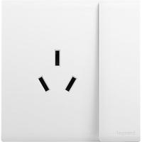 罗格朗（LEGRAND）开关插座面板 简悦系列陶瓷白色 86型墙壁插座 16A三孔带开关插座