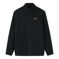 361°外套男女秋冬摇粒绒POLARTEC运动加绒开衫内胆抓绒衣632533613-4 黑色/黑色 M