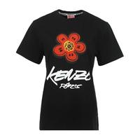 KENZO 海棠花印花圆领宽松女士短袖T恤