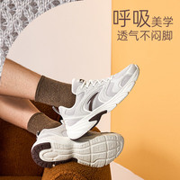 安踏 OG800 复古休闲运动鞋 一度灰/象牙白/干玫瑰紫 42（男8.5）