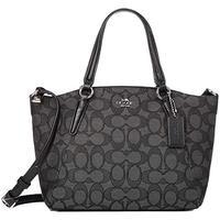 COACH 蔻驰 女士帆布单肩饺子包 F57830 SVDK6 深空灰 小号