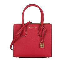 MICHAEL KORS 迈克·科尔斯 MERCER系列 女士牛皮手提包 30F6GM9M2L 深红色 中号