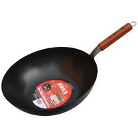 珍珠生活 无涂层铁锅 家用平底炒菜锅轻盈防粘锅具 双面凹凸深型炒锅 33cm双面凹凸 33cm