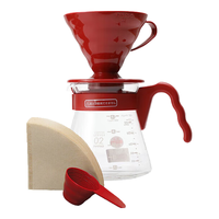 HARIO 日本进口咖啡套装耐热玻璃V60滴滤式咖啡滤杯新手咖啡壶套装 定制款