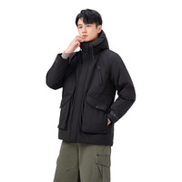 雪中飞2025冬羽绒服男士简约户外工装风保暖时尚都市休闲 黑色|8056 3XL 190/104A