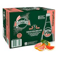 perrier 巴黎水 气泡水 西柚味 750ml*12瓶