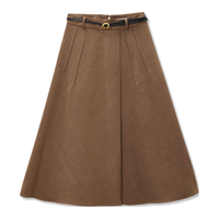 LILY 春秋季复古气质通勤时尚伞裙高腰半身裙