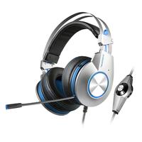 XIBERIA 西伯利亚 K5 耳罩式头戴式动圈有线耳机 黑蓝色 USB-A