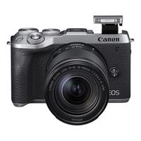 Canon 佳能 EOS M6 Mark II APS-C画幅 微单相机 银色 EF-M 18-150mm F3.5 IS STM 变焦镜头 单头套机