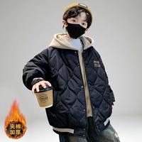 冰 男童棉服外套中大童儿童冬季夹棉2025新款百搭保暖帅气棒球服