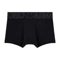 【圣诞】EMPORIO ARMANI/阿玛尼秋冬男印花平角内裤轻奢 【纯棉微弹】黑色