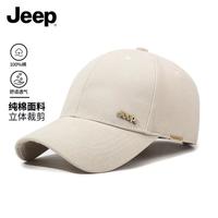 JEEP 大头围帽子男棒球帽户外男女通用鸭舌帽简约运动帽秋冬保暖帽