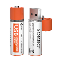 SORBO 硕而博 5号充电锂电池 1.5V 1200mAh 2节装