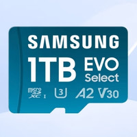 三星 EVO Select 1TB microSDXC存储卡 160MBs  UHS-I C10 U3 V30 A2