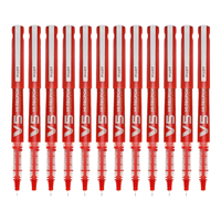 PILOT 百乐 BXC-V5 拔帽中性笔 红色 0.5mm 12支装