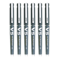 PILOT 百乐 BXC-V5 拔帽中性笔 黑色 0.5mm 6支装