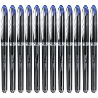 uni 三菱铅笔 UB-205 拔帽走珠笔 黑杆蓝芯 0.5mm 12支装