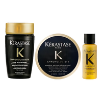 卡诗 KÉRASTASE黑钻洗发水80ml+黑钻钥源发膜75ml+山茶花精油15ml