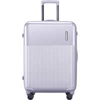 新秀丽(Samsonite)行李箱拉杆时尚轻盈旅行密码箱防刮耐磨大男女箱子\DK7 银色|亮面 28英寸