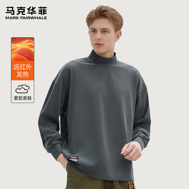 马克华菲 半高领长T
