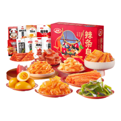卫龙 零食大礼包办公室宿舍小吃辣条礼盒1636g休闲零食