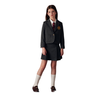 E·LAND KIDS衣恋冬季女童学院风徽章刺绣双贴袋西服 Grey灰色/15 130