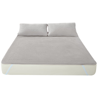 一默床垫冬季家用暖绒保暖防静电裸睡床垫绵柔云感牛奶绒暖暖垫赖床垫 米灰(不含枕套) 180*200cm丨绑带款