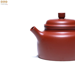 吟艺阁 纯手工紫砂壶宜兴原矿名家光素款石瓢传统孔功夫泡茶壶整套茶具 大红袍 德钟壶 230ml