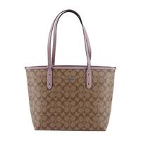 COACH 蔻驰 女士PVC单肩托特包 F58292 SVOSB 卡其紫色 大号