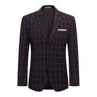 SHANSHAN杉杉 【格纹肌理】杉杉春秋季修身单西男式商务休闲格纹外套透气上衣