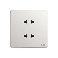 ABB 轩致系列 四孔插座 雅典白