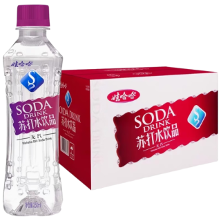 娃哈哈 无汽苏打水饮料 350ml*24瓶（甜味）整箱装 弱碱性水