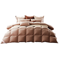 SNOWMAN 斯诺曼 100S西伯利亚95%白鹅绒被羽绒被加厚冬被子卡其220*240cm充1.50kg