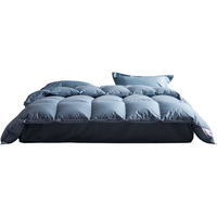 SNOWMAN 斯诺曼 100S西伯利亚95%白鹅绒被羽绒被加厚冬被子蓝色200*230cm充1.30kg