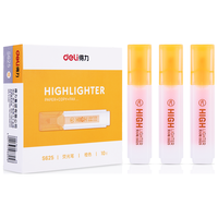 deli 得力 DLSX-S625 单头荧光笔 橙色 10支装