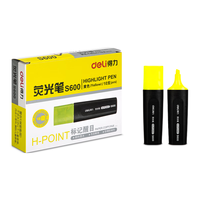 deli 得力 DLSX-S600 单头荧光笔 黄色 10支装