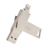 aigo 爱国者 U368 USB 3.0 U盘 银色 256GB Lightning/USB-A双口