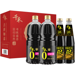 千禾 生抽蚝油组合装 金标生抽1.52kg*2+蚝油510g*2