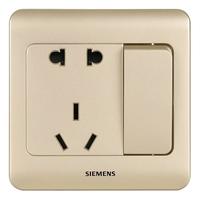 SIEMENS 西门子 vista远景系列 5UB01081CC133 一开单控五孔插座 金棕色